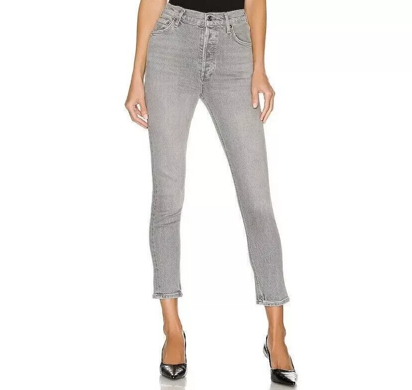 Agolde Jeans 168$ AGOLDE 26 Nico High Rise Slim Fit Pants Women Chime Gray