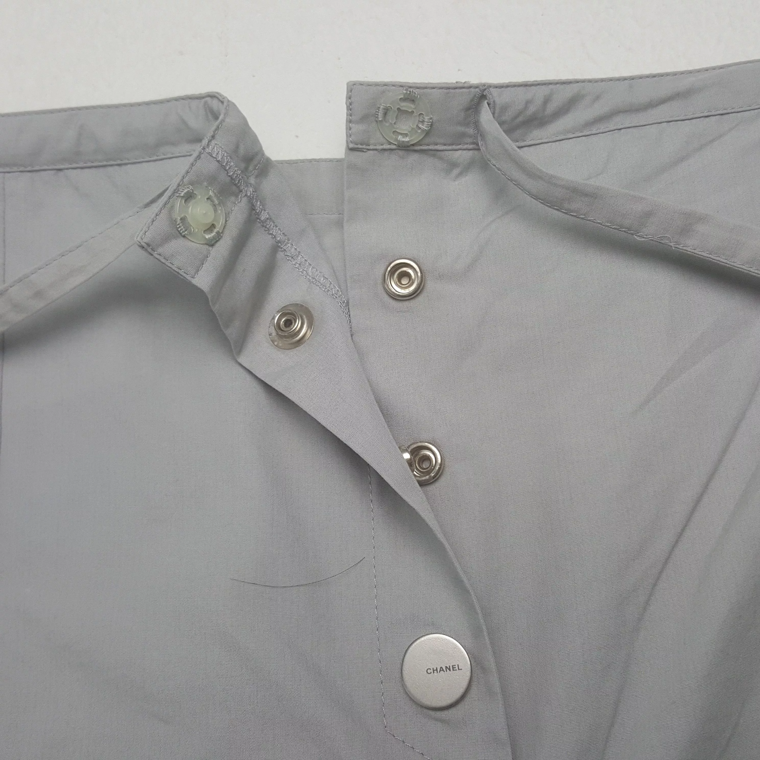 Chanel Casual Pants Vintage Chanel Button Pants Gray Luxury