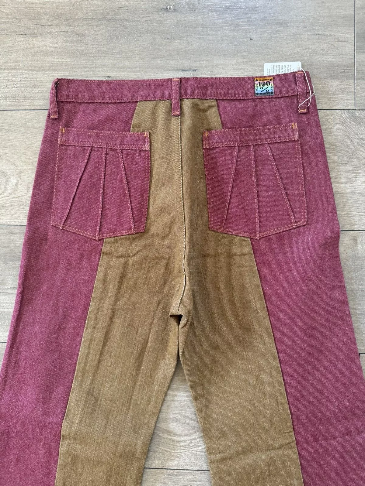 Kapital Denim Split-Color Jeans Red