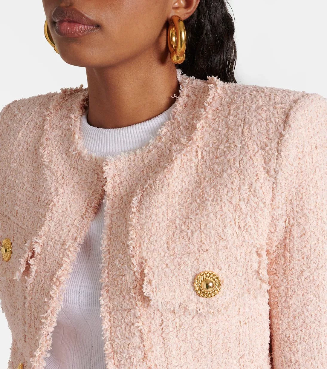 Balmain Jackets Balmain o1w1db10624 Jacket in Rose Pink