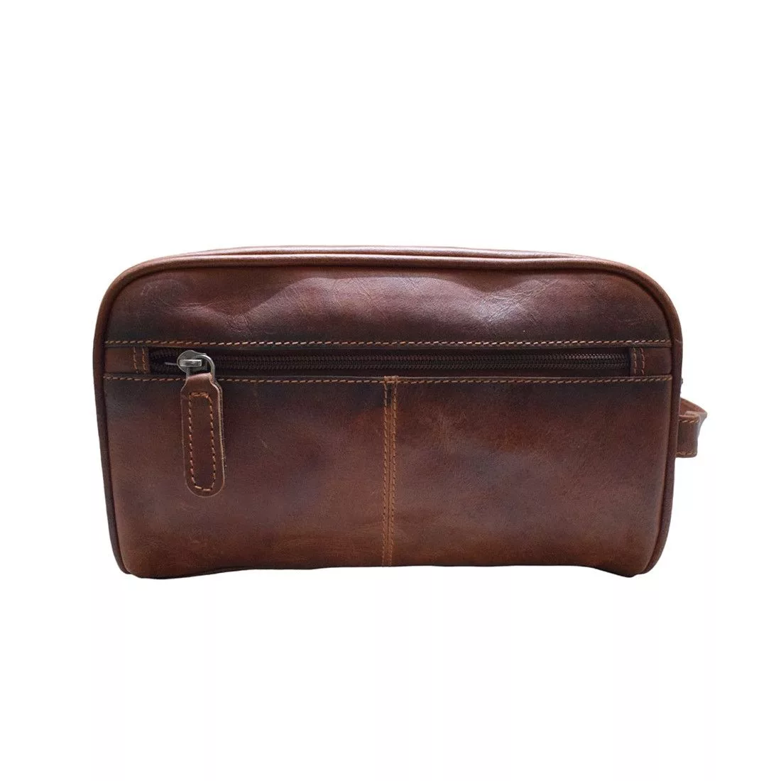 Handmade Bags Luggage Handmade New Genuine Leather Toiletry Bag Dark Rustic Reddish Brown