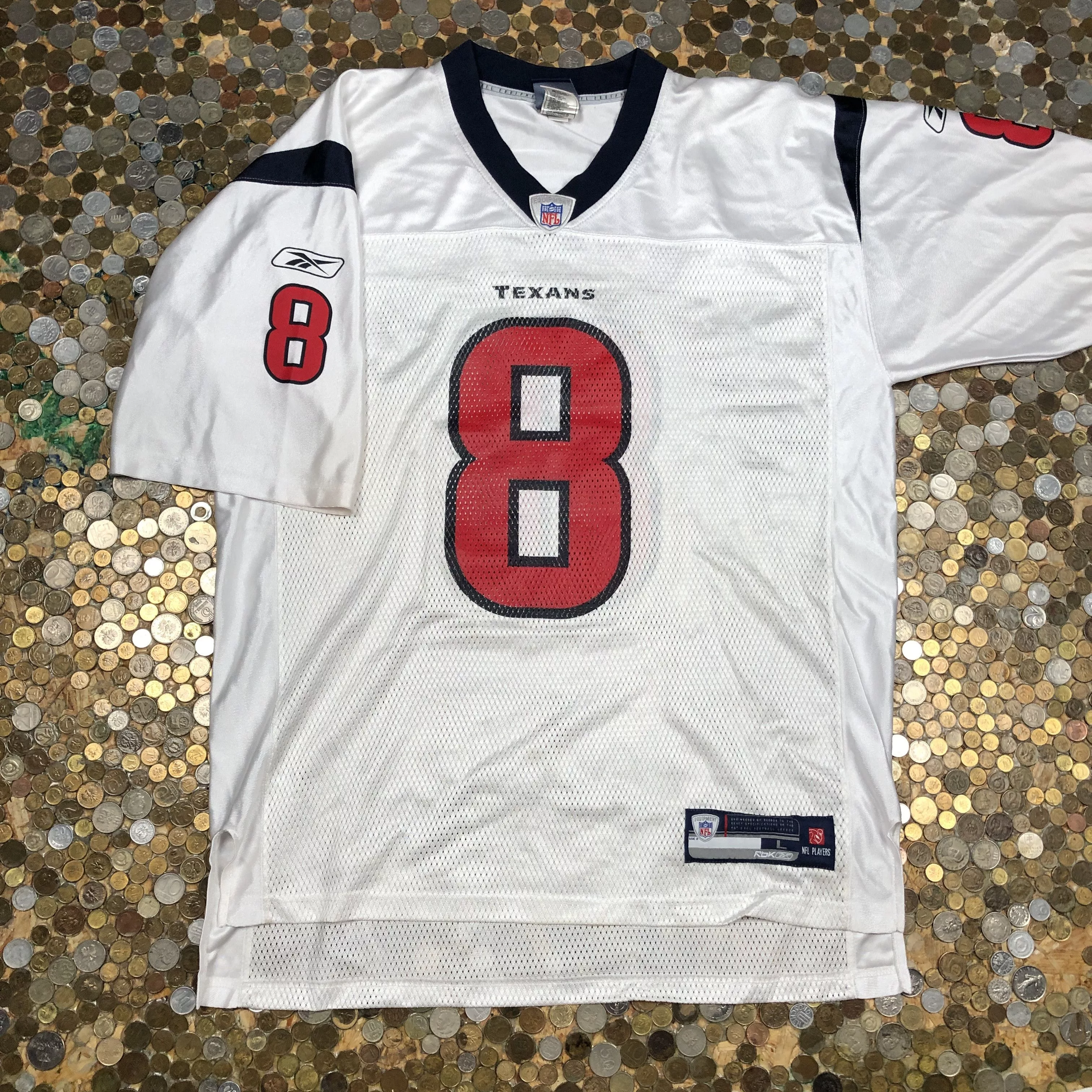 Reebok Short Sleeve T Shirts Reebok NFL VIntage Tee T-shirt Texans Schaub White