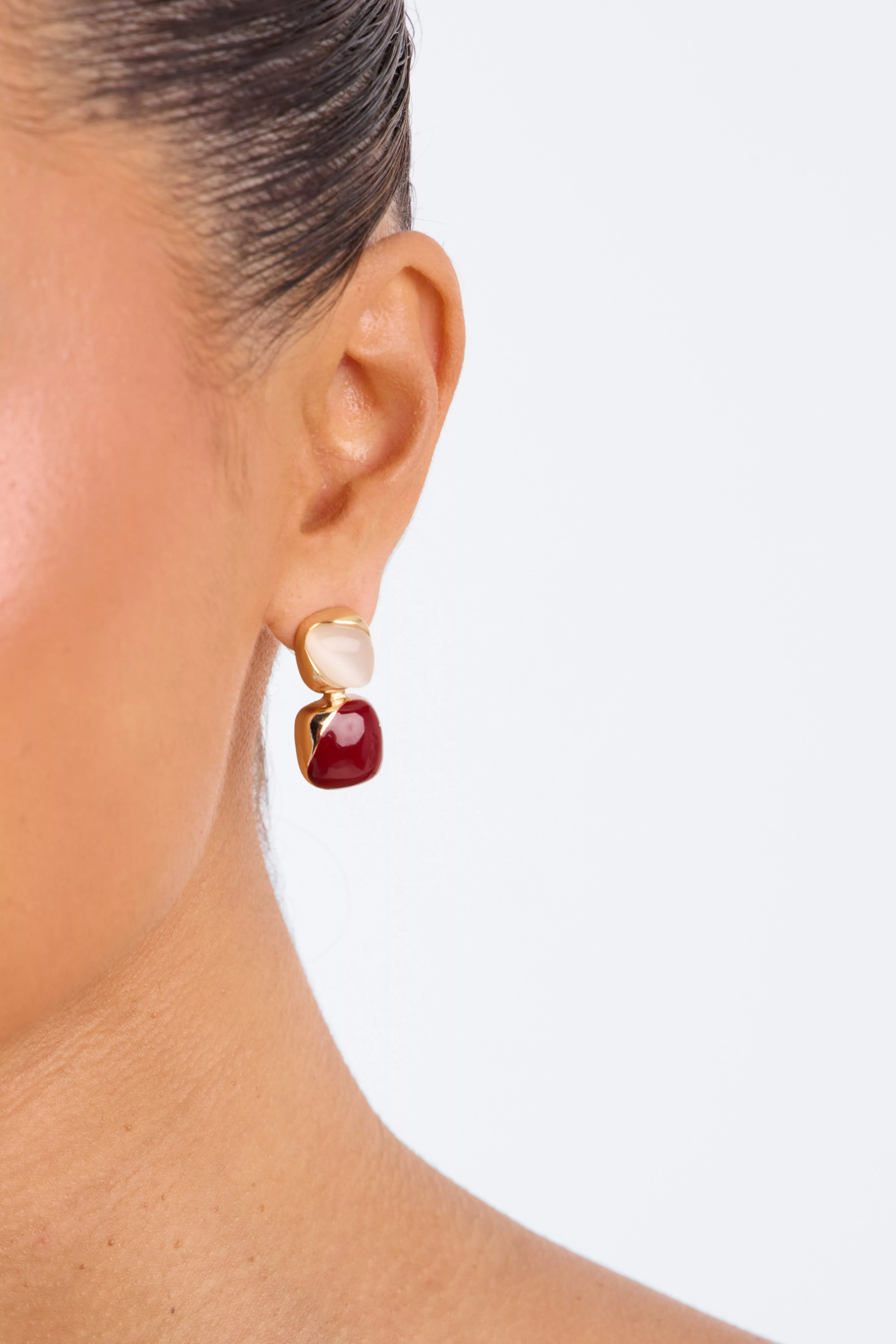 Sunset Chasing Earrings - Gold/Red
