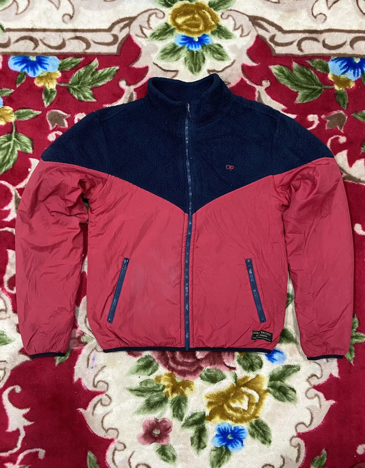 Ocean Pacific Light Jackets Ocean Pacific Surf Riversible Fleece Jacket Blue