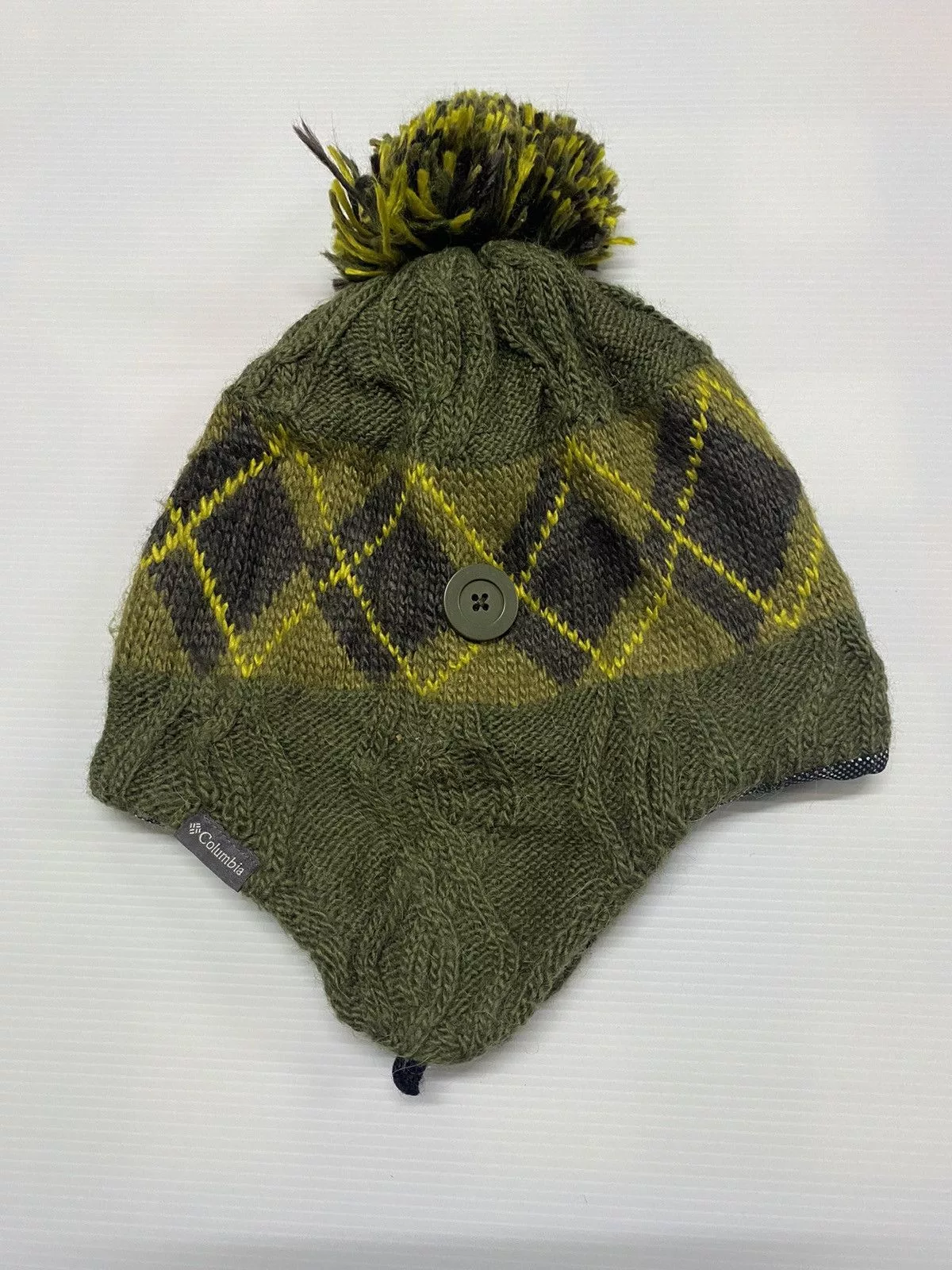 Columbia Hats Columbia Knitted Earflap Beanie Hat Green Gorpcore