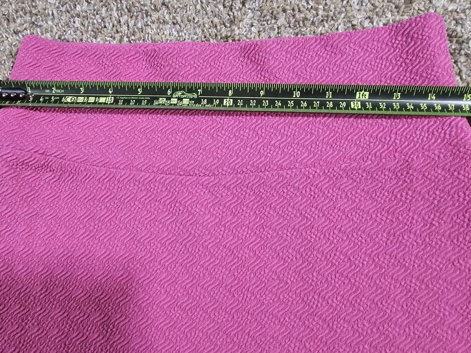 Designer Midi Skirts Designer LuLaRoe Skirt Medium Pink Knee Length Pull On Pencil Stretch