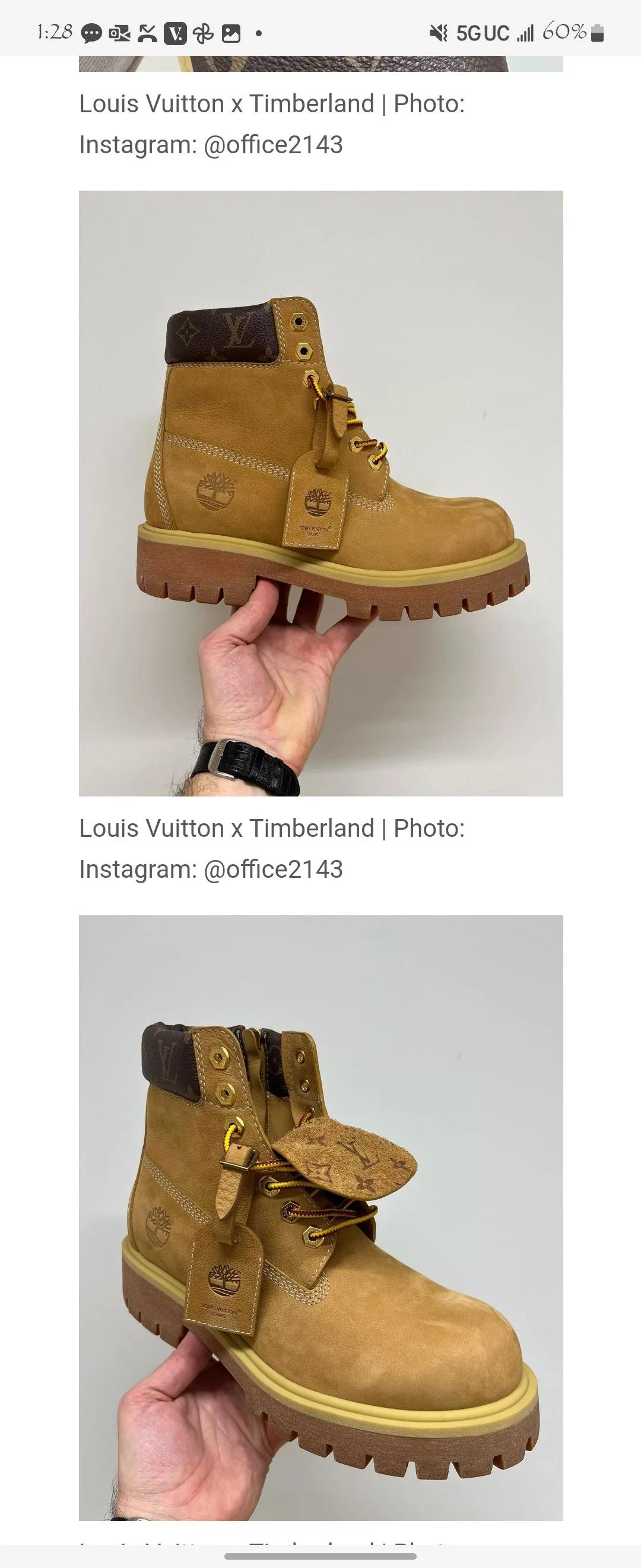 Louis Vuitton Boots Louis Vuitton × Timberland Louis Vuitton X Timberland 6inch collab boots Brown