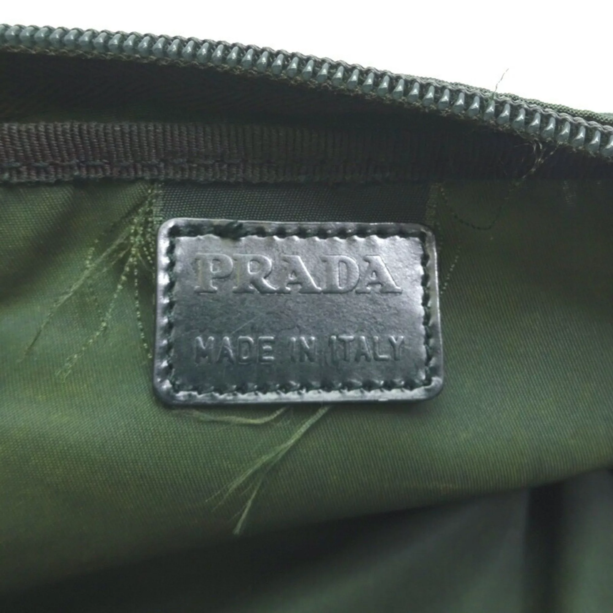 Prada Other Prada pouch for women, nylon pouch, dark green