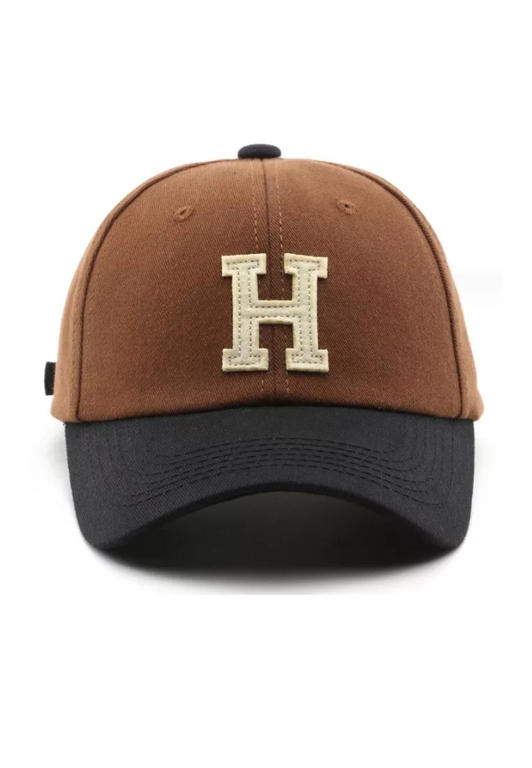 Other Hats Other Letter H Brown and Black Adjustable Baseball Cap