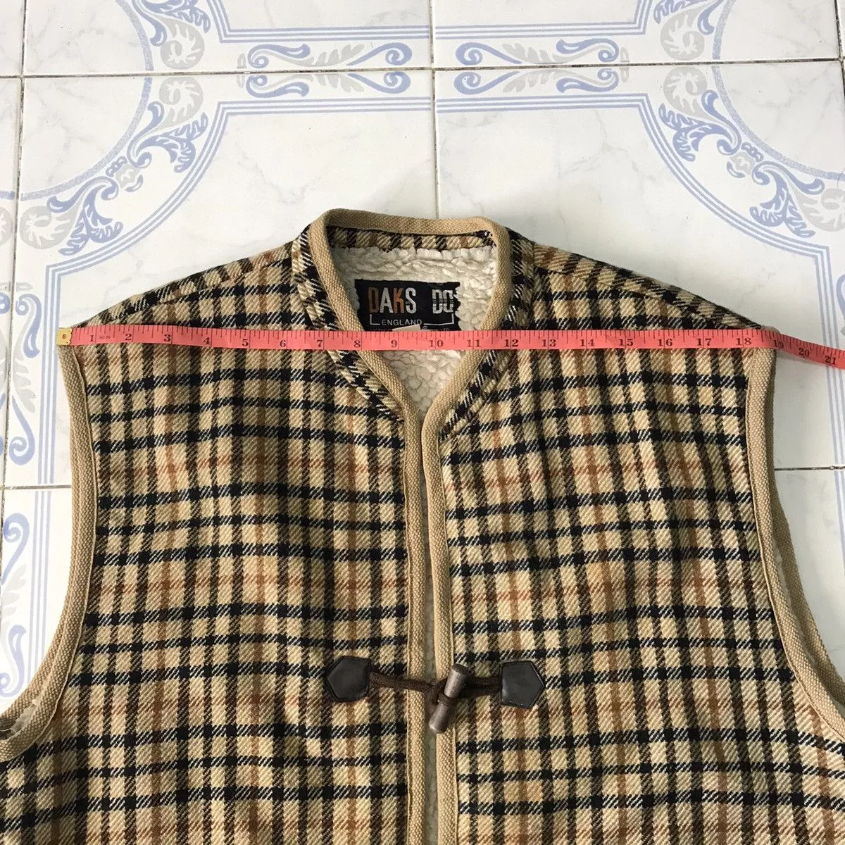 DAKS Vests Daks England Vest Fleece Sherpa Multi