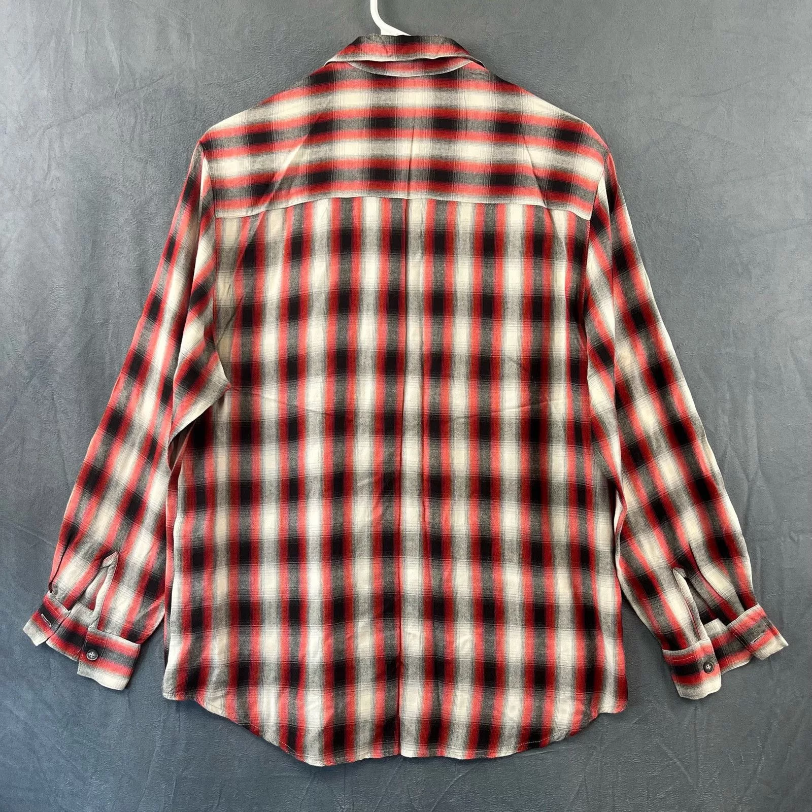 Guess Shirts Button Ups Vintage Guess Made in USA Plaid Button Down Shirt Medium Red