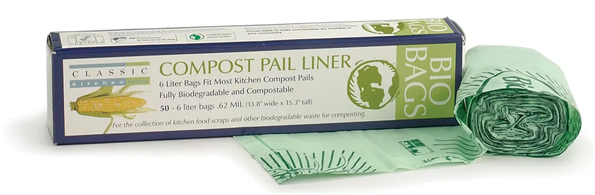 Bio Bags for Compost Pails 1 Gallon Set of 50