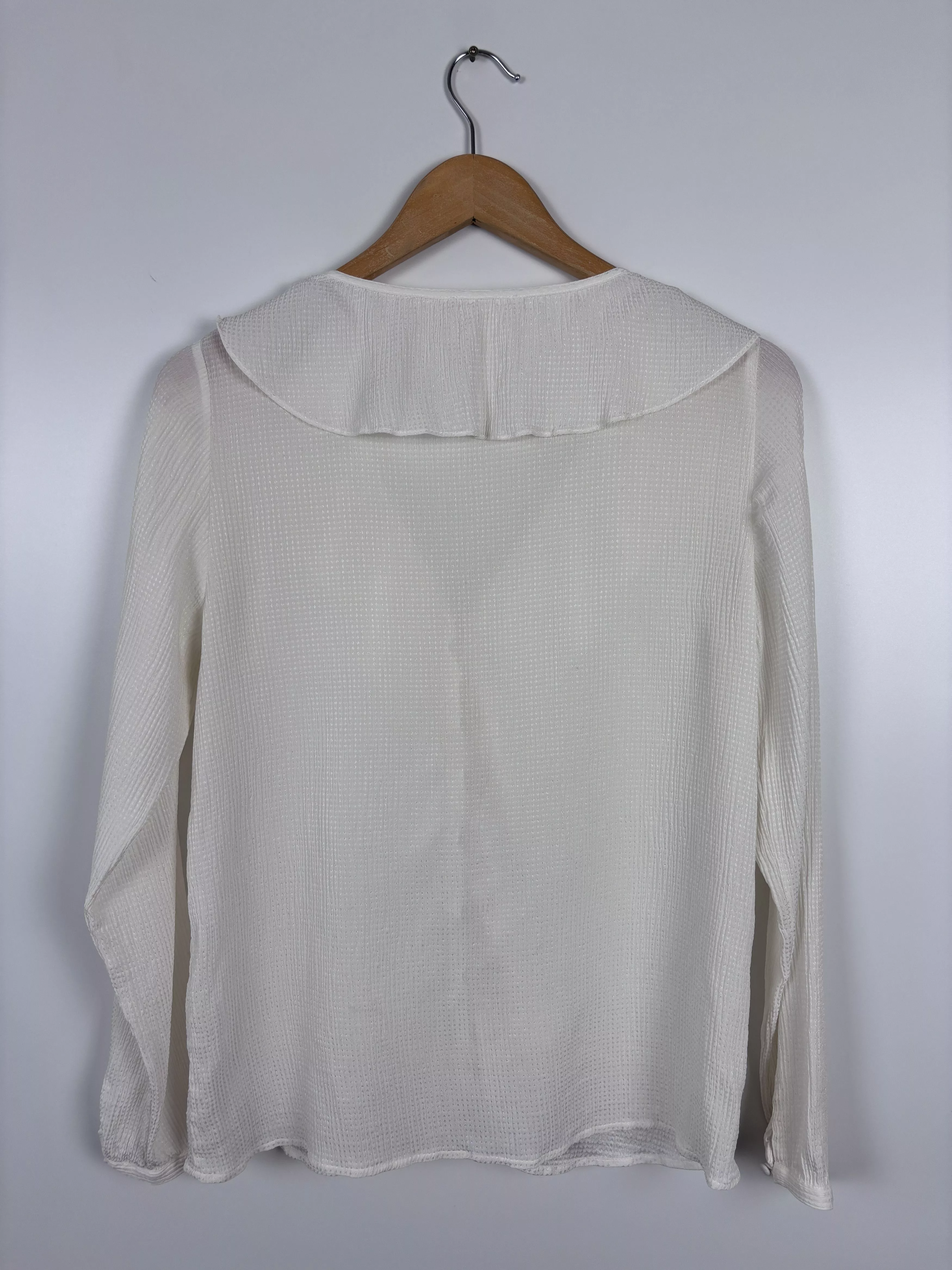 Sezane Blouses Womens Sezane Blouse Button Shirt Viscose White Size 36