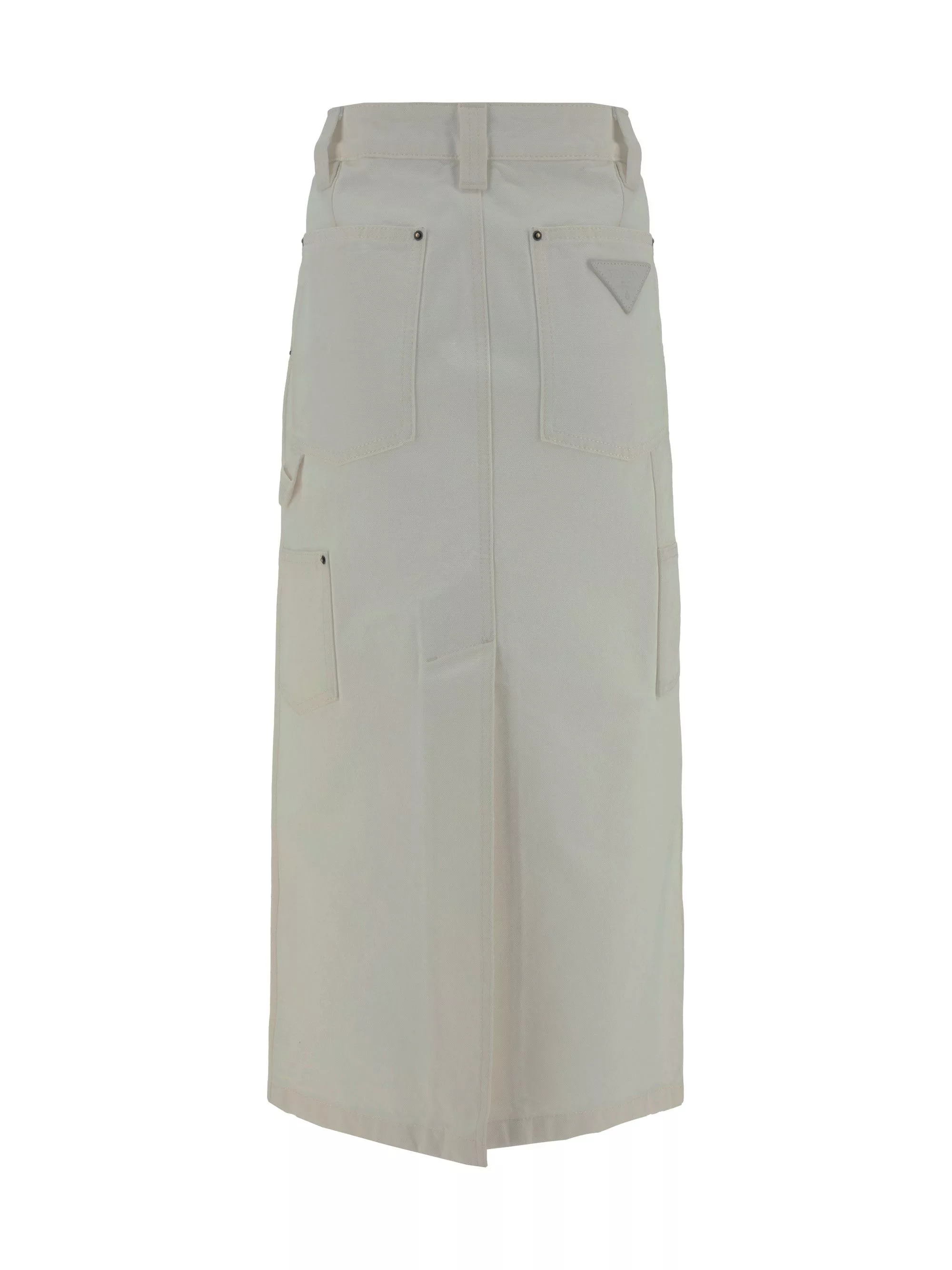 Prada Midi Skirts Prada Denim Skirt White