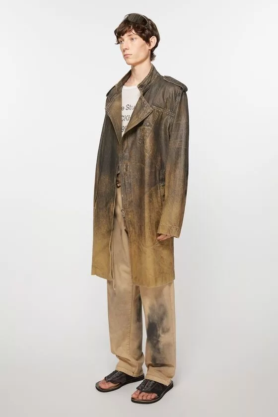 Acne Studios Denim Jackets Acne Studios $1.6K VALUE Denim Waxed Coated Belted Coat Black