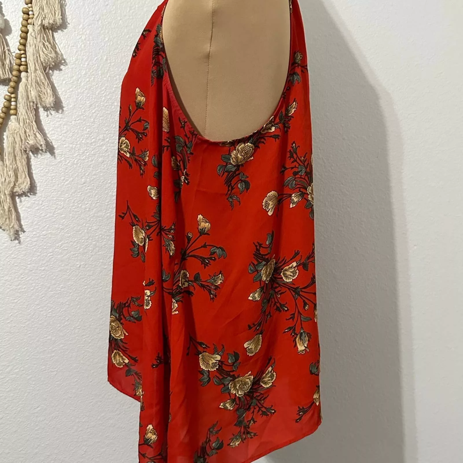 Other Blouses Other Torrid Georgette High Neck Tank Red