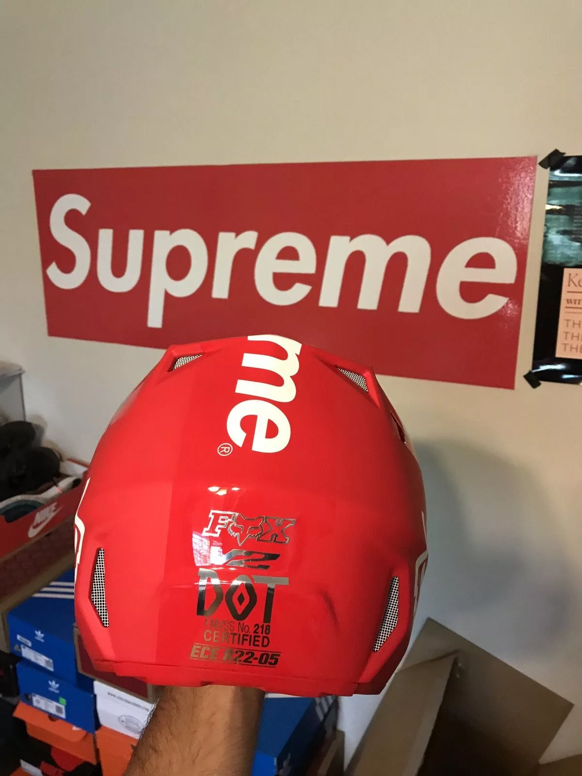 Fox Racing Supreme Fox Racing × Supreme Supreme X Fox Red Racing Helmet V2 Xl