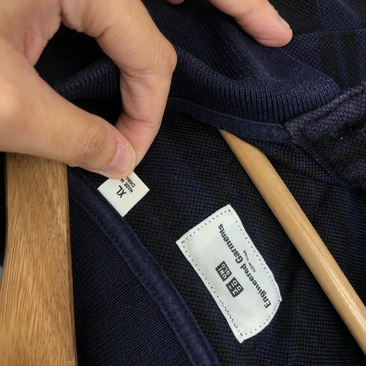 Engineered Garments Polos Engineered Garments × Uniqlo Designer UT X ENGINEERED GARMENT New York Polo Shirt Blue