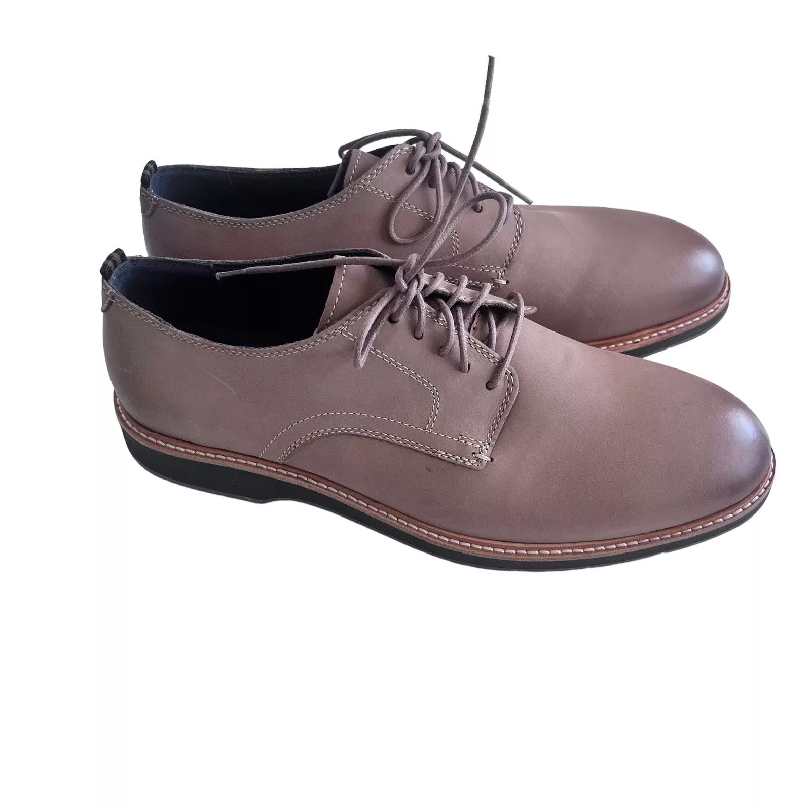 Cole Haan Casual Leather Shoes Cole Haan Morris Plain Taupe Nubuck Oxford SIZE 10 M US Brown