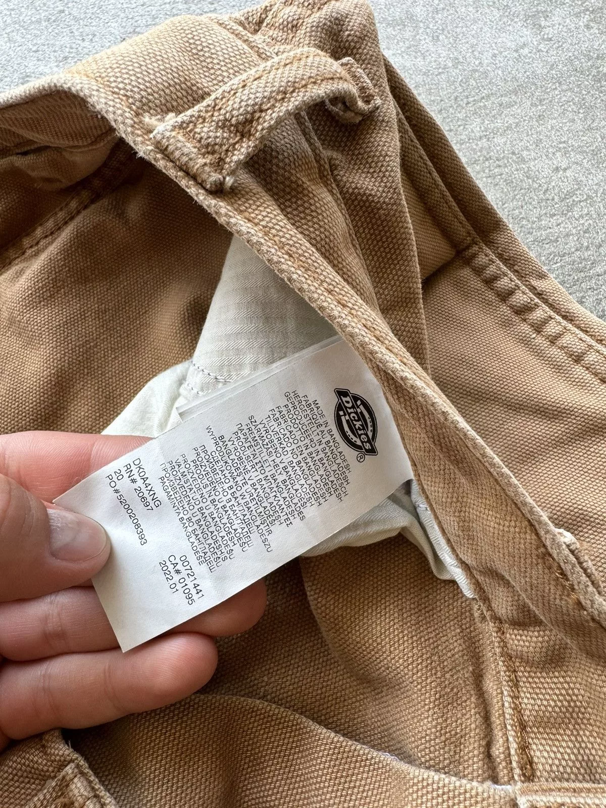 Dickies Shorts Dickies Single Knee Washed Pants Brown