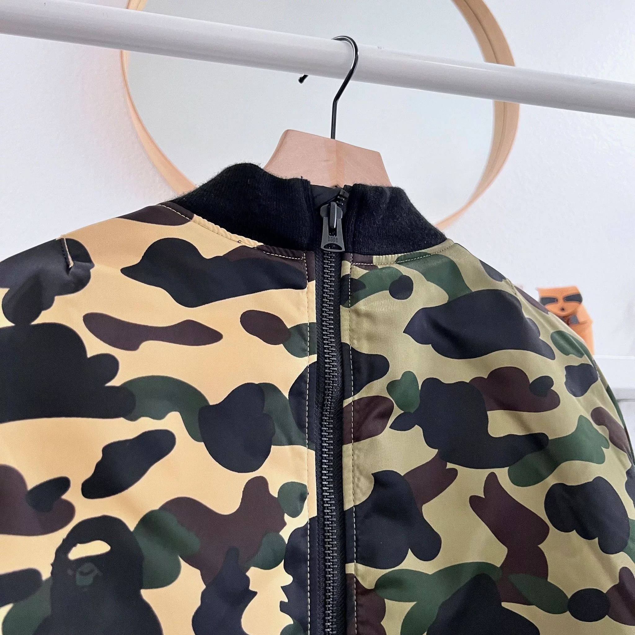 Bape Bombers BAPE 1st Camo Half MA-1 Split Bomber Jacket Multi
