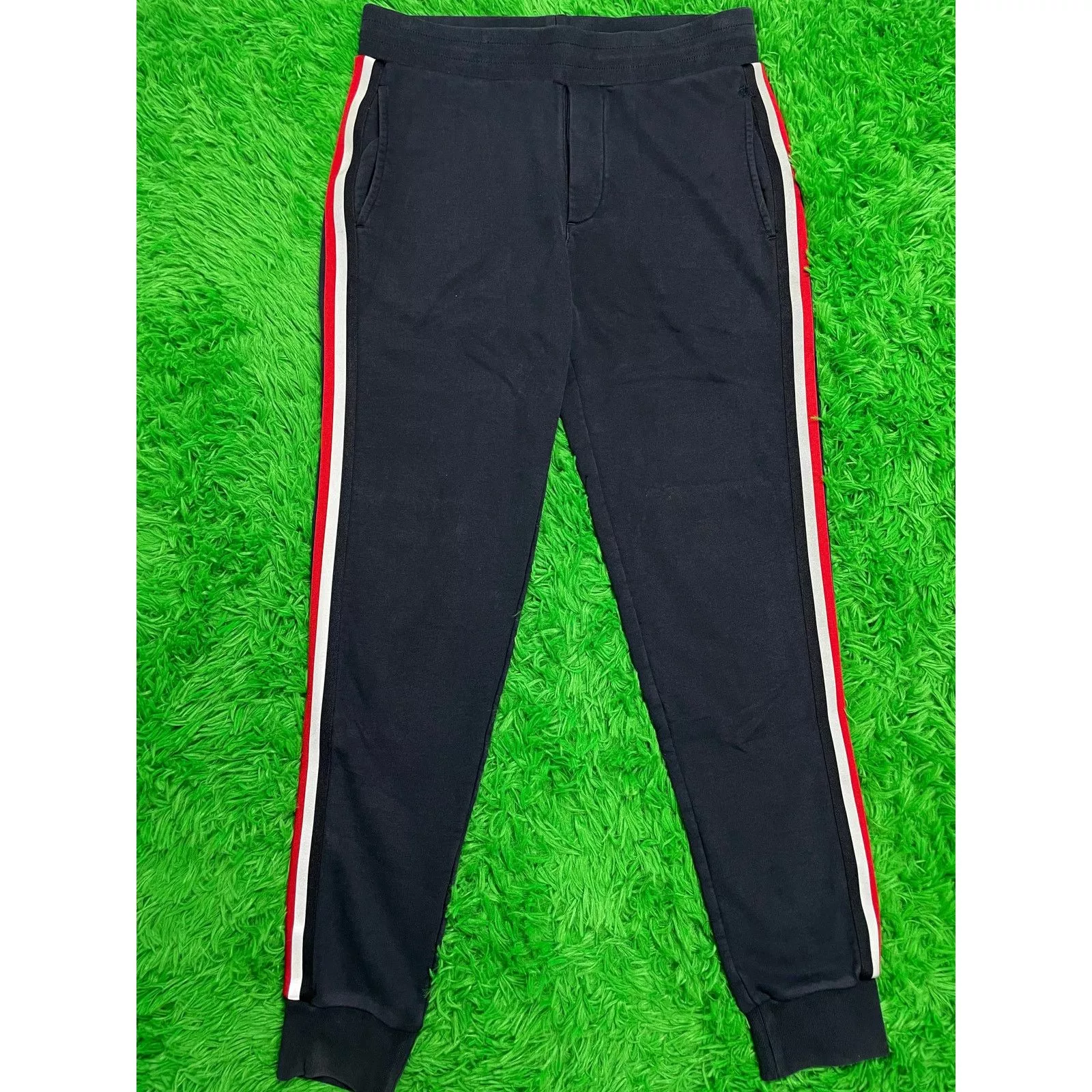 Moncler Sweatpants Joggers Moncler Sweats Navy Red Small Used Black