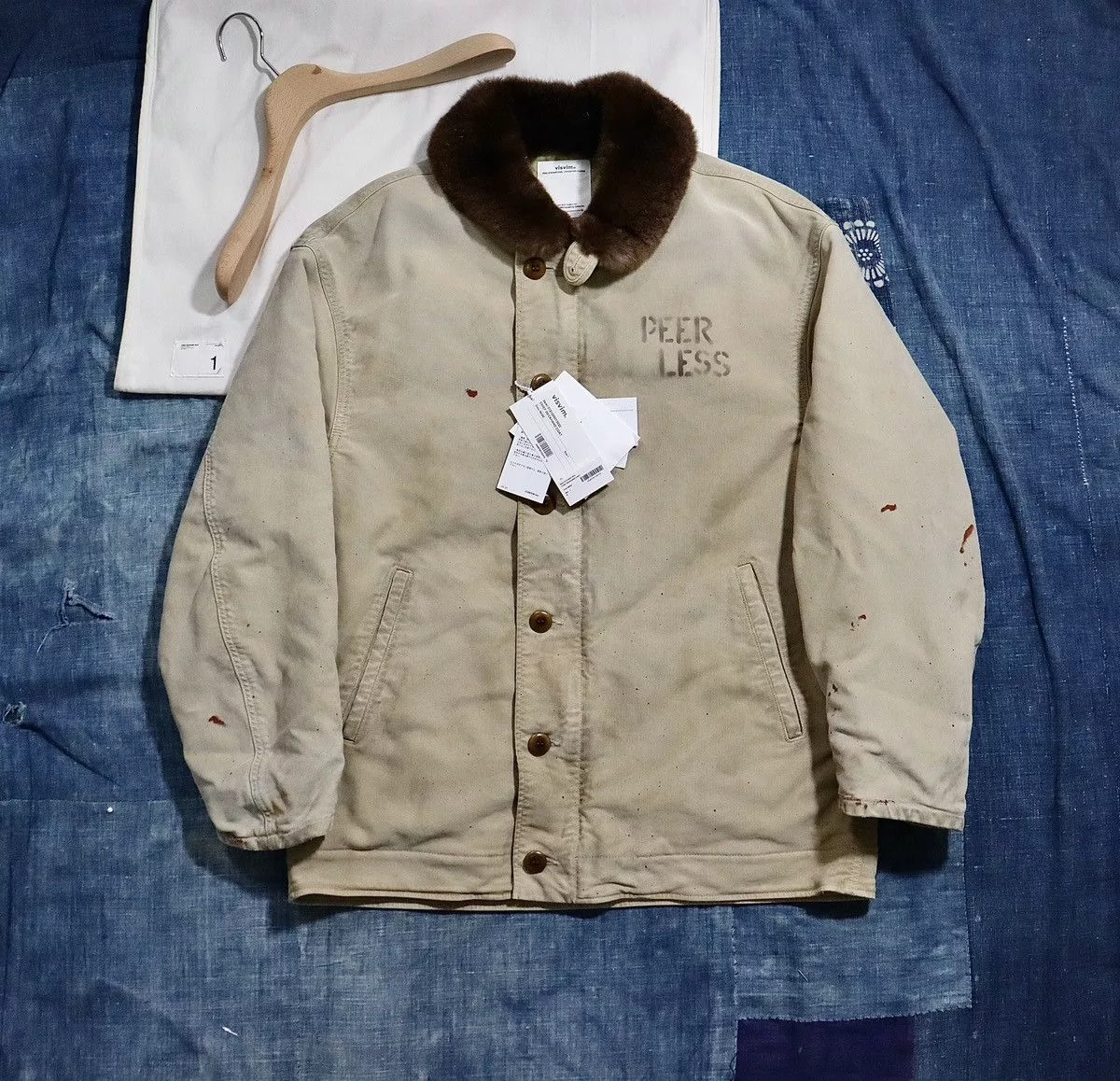 Visvim Heavy Coats Visvim Chief Deckhand G.Cords Beige