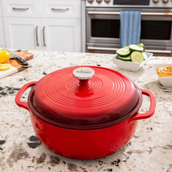 6 qt Enamel Dutch Oven Red