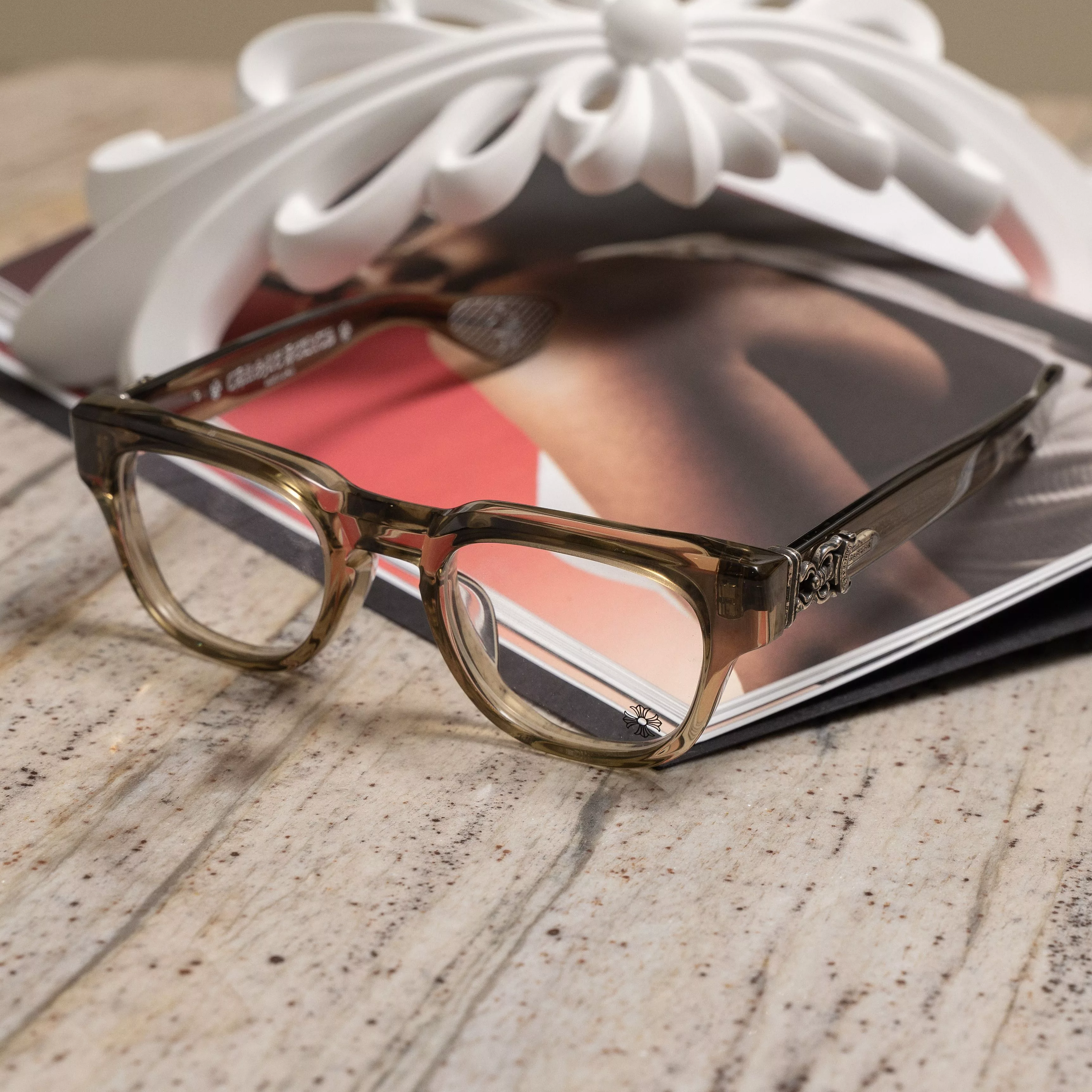 Chrome Hearts Glasses Chrome Hearts CUNTVOLUTED Army Glasses Green