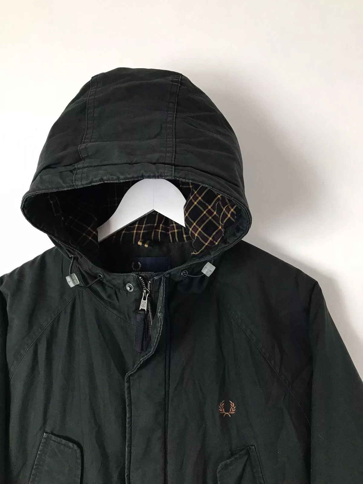 Fred Perry Light Jackets Fred Perry Waterproof,Windbreaker Hooded Parka Jacket Green Streetwear