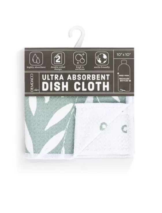 Sage Leaves Absorbent 2 Sided Dishcloth