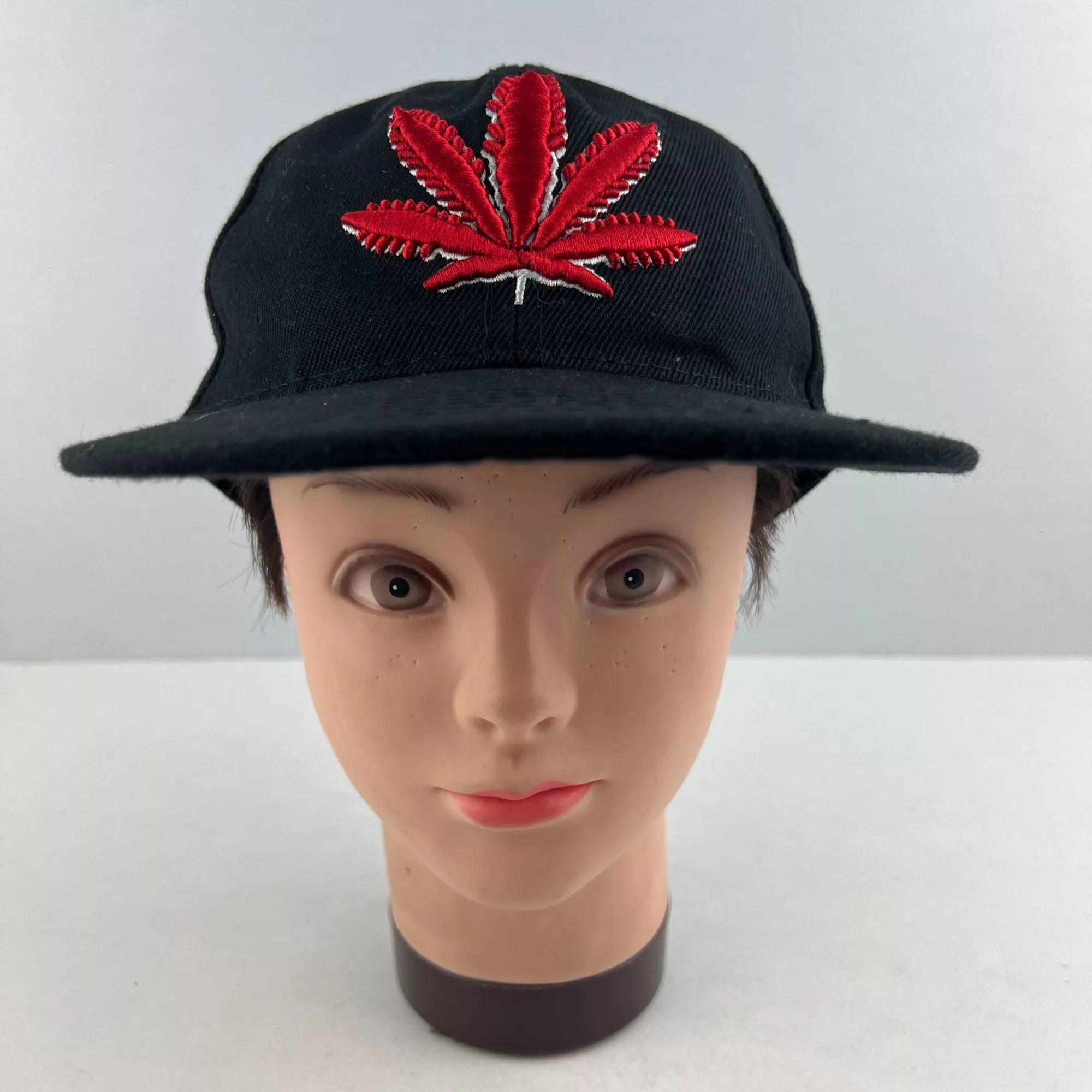 Other Hats Other Marijuana Red Leaf Baseball Style Cap Hat Snap-Back One Size Black