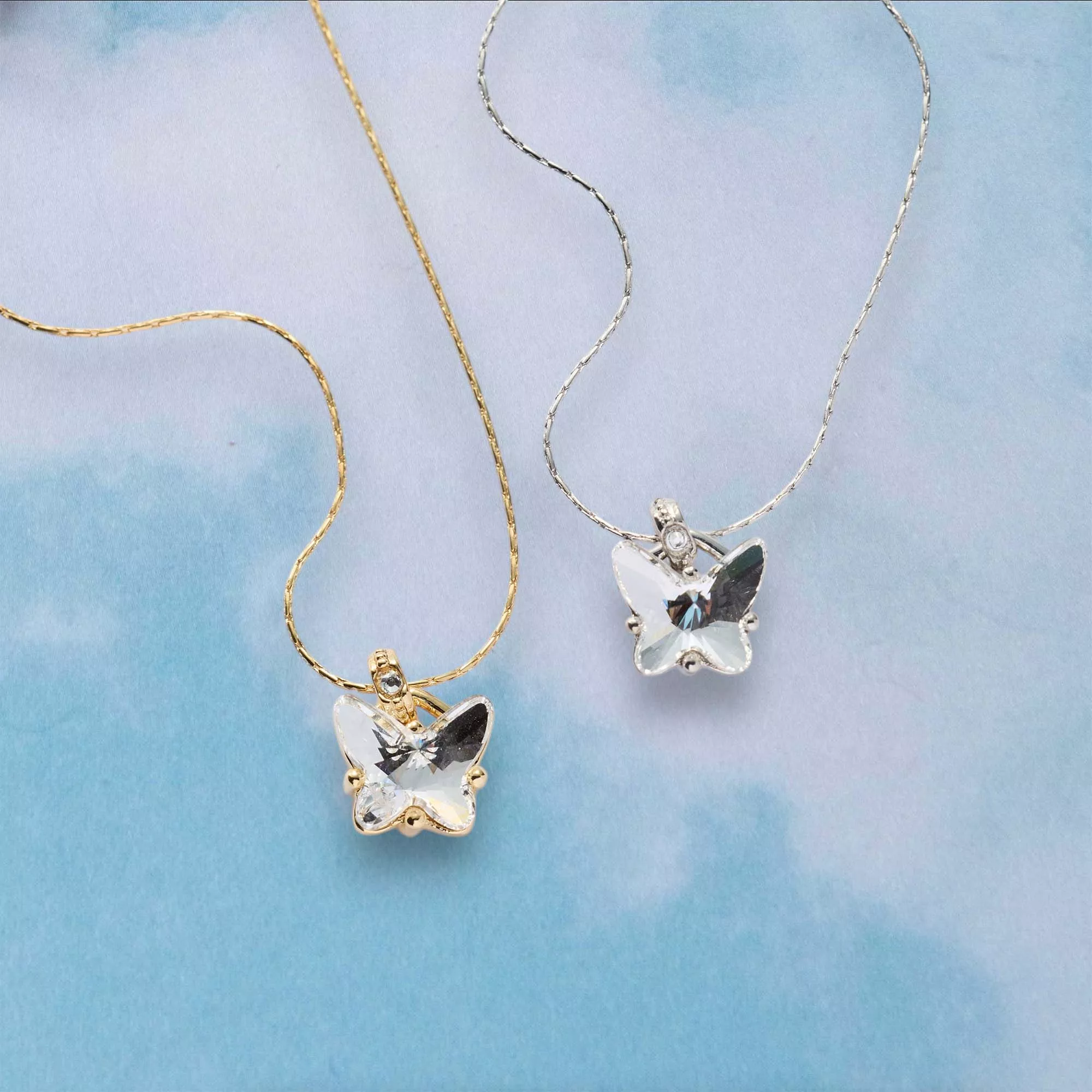 Crystal Butterfly Expandable Necklace
