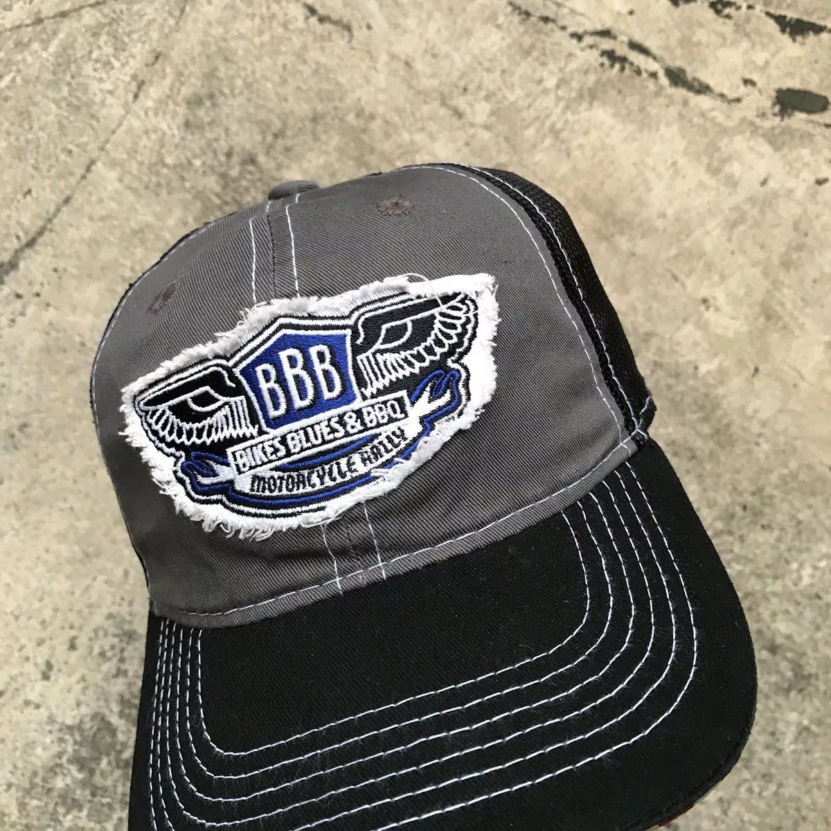 Fox Racing Hats Fox Racing Patchwork BBB bikes hat with usa flag besides visor. Black Streetwear