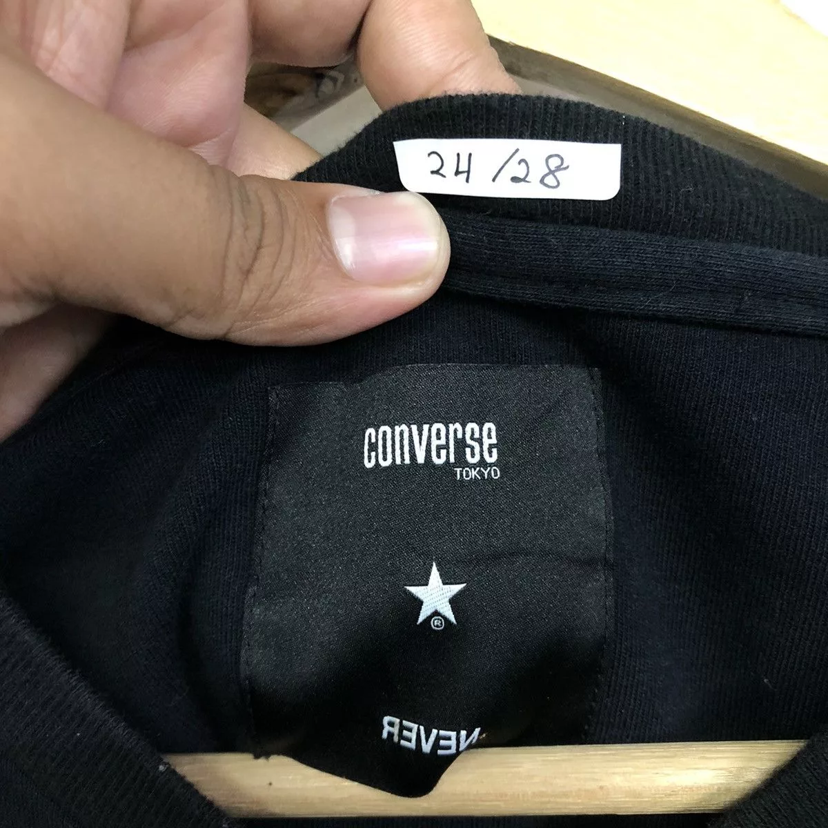 Converse Short Sleeve T Shirts Converse Tokyo Never Explain Never Conplain Oversize TShirt Black Streetwear