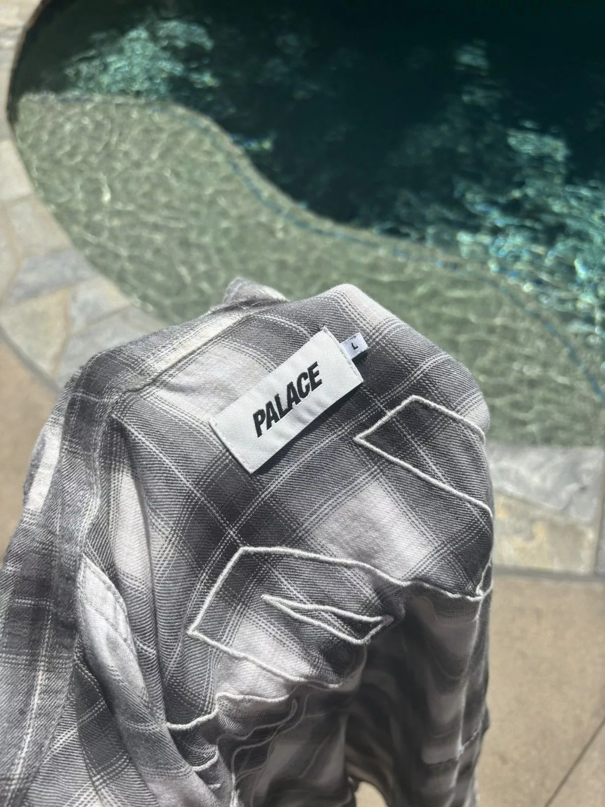 Palace Shirts Button Ups Palace Button Up Flannel Black