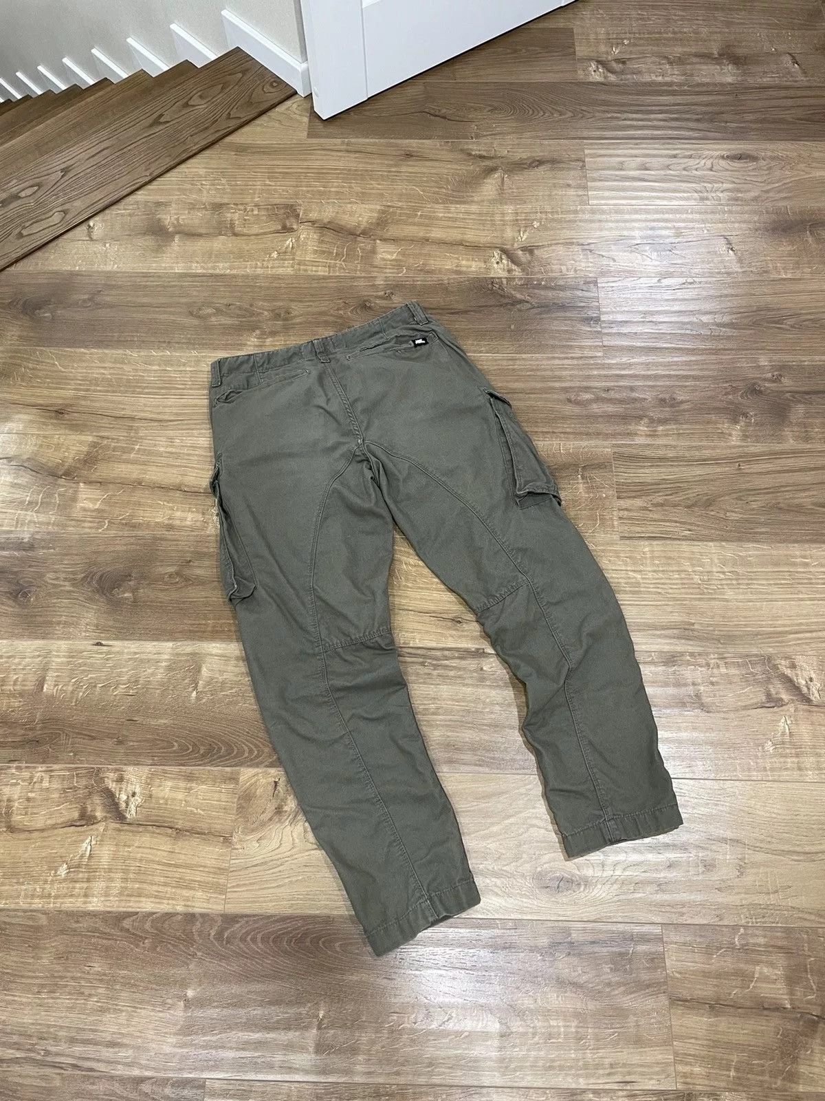 Vintage Casual Pants Vintage Olive Military Cargo Pockets Bondage Pants Size 34 Green