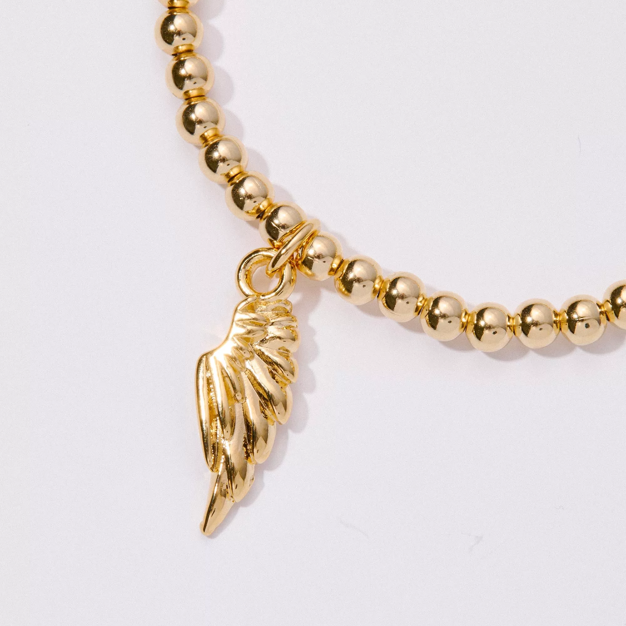 Angel Wing Stretch Beaded Bracelet