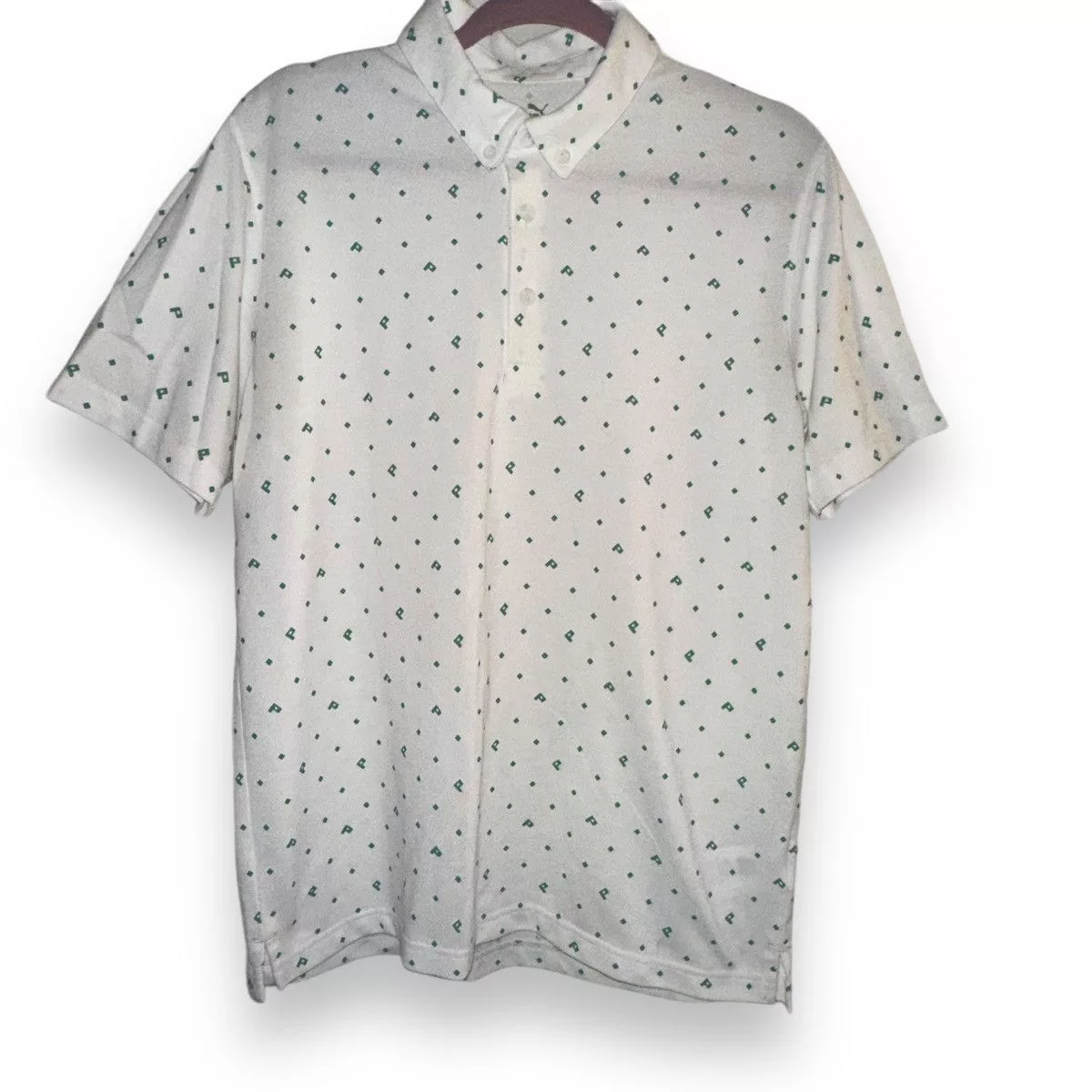 Puma Polos Puma diamond print polo shirt White