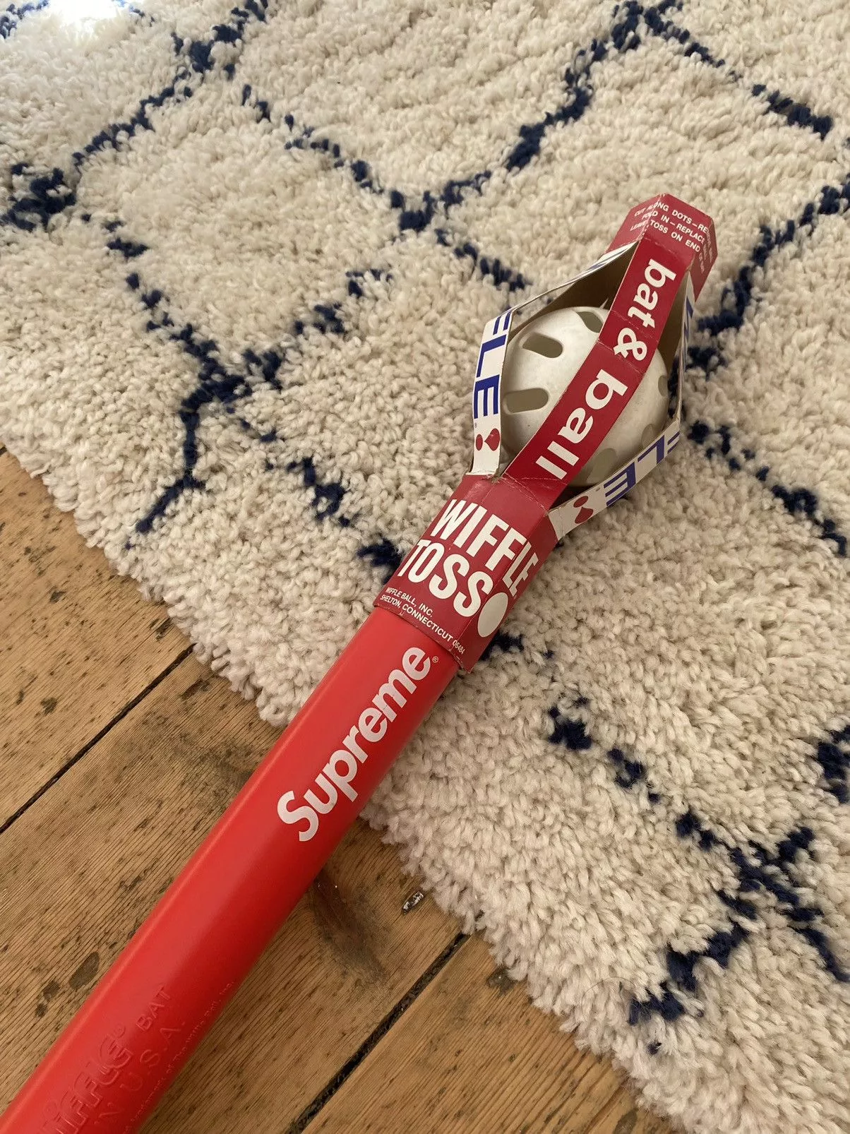 Supreme Supreme Supreme Wiffle Sport Bat & Ball, Red, One Size.