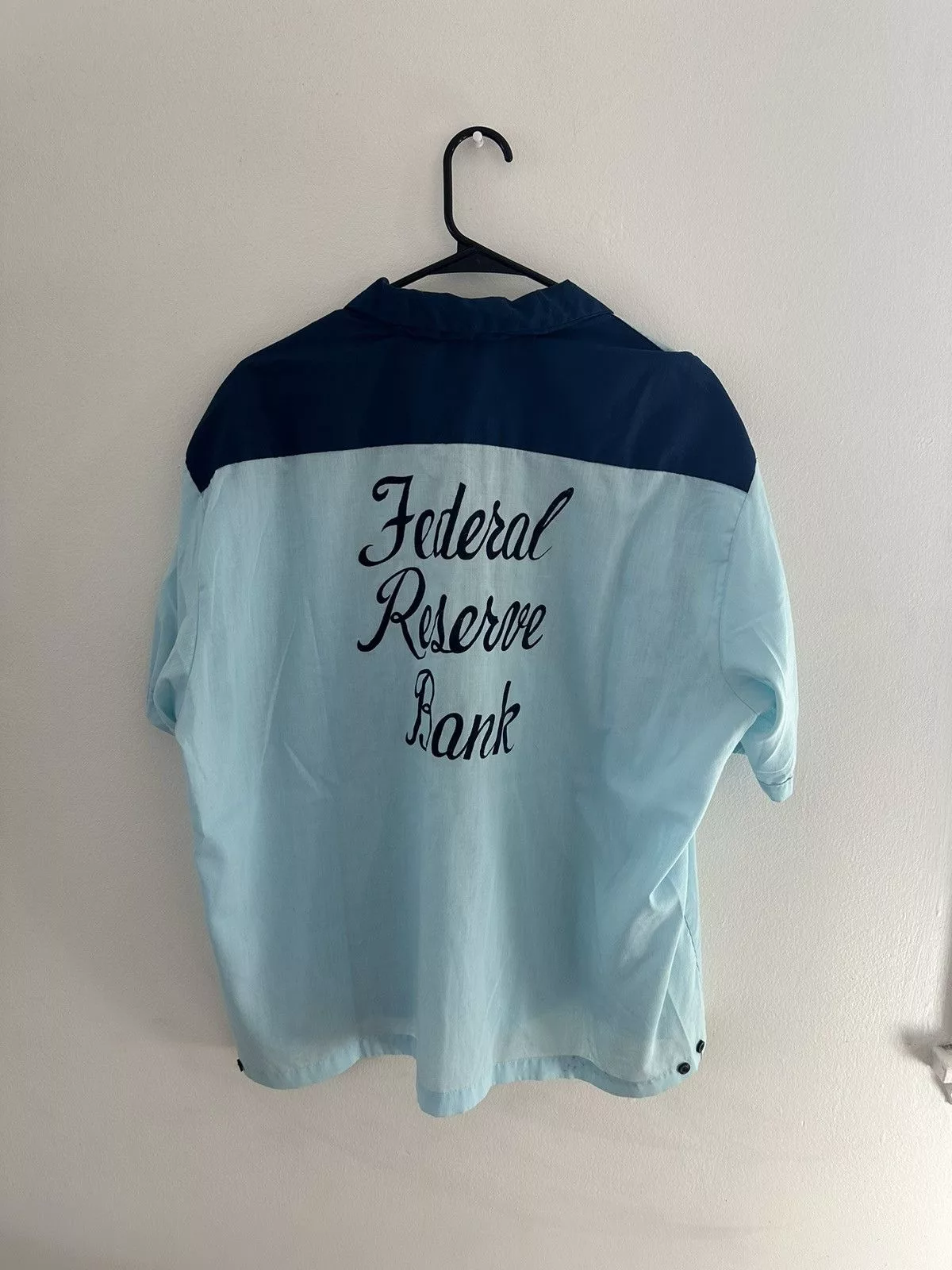 Vintage Polos Vintage Bowling Shirt Blue
