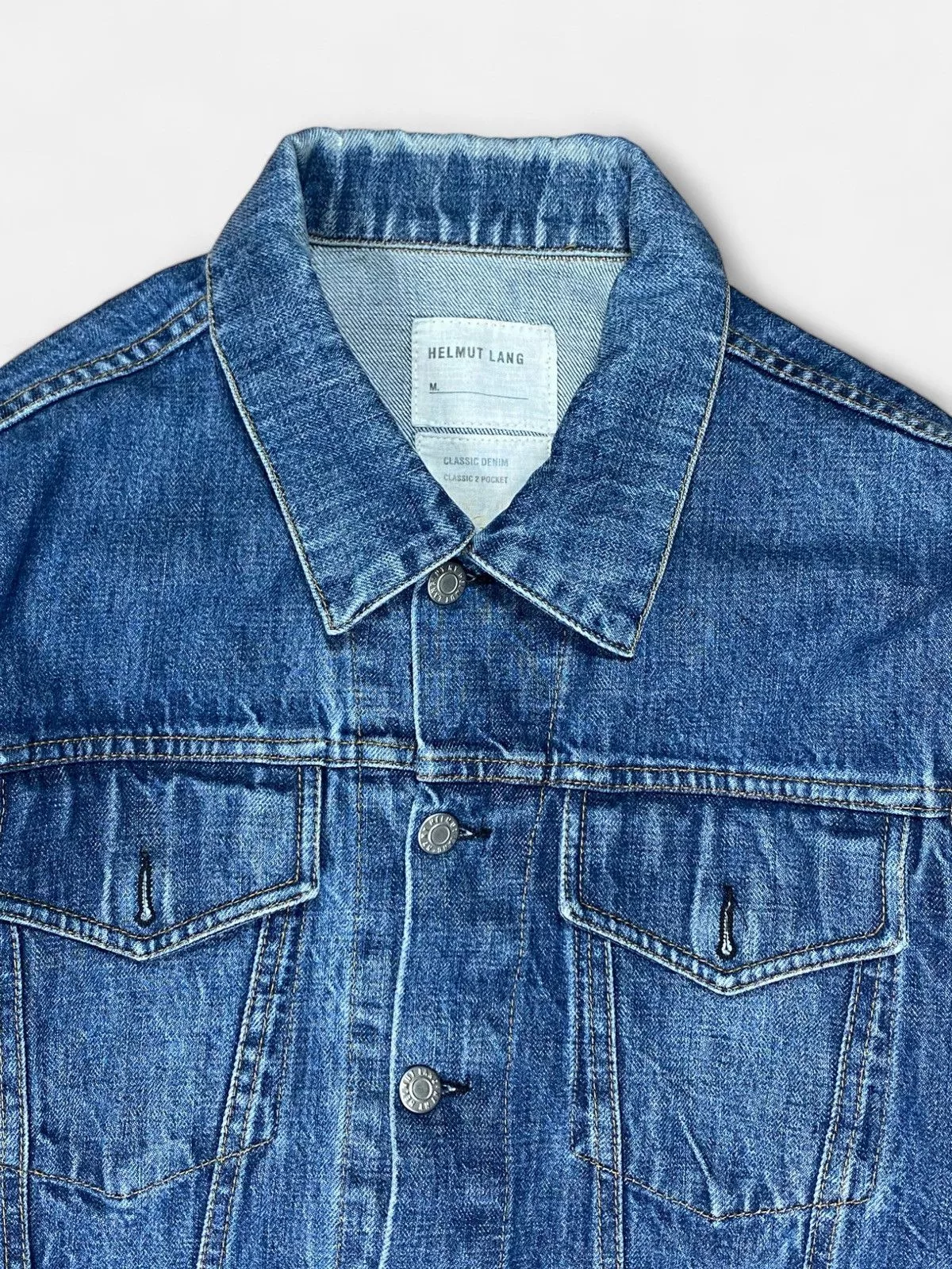 Helmut Lang Denim Jackets Helmut Lang - Classic 2 Pockets Denim Jacket Blue
