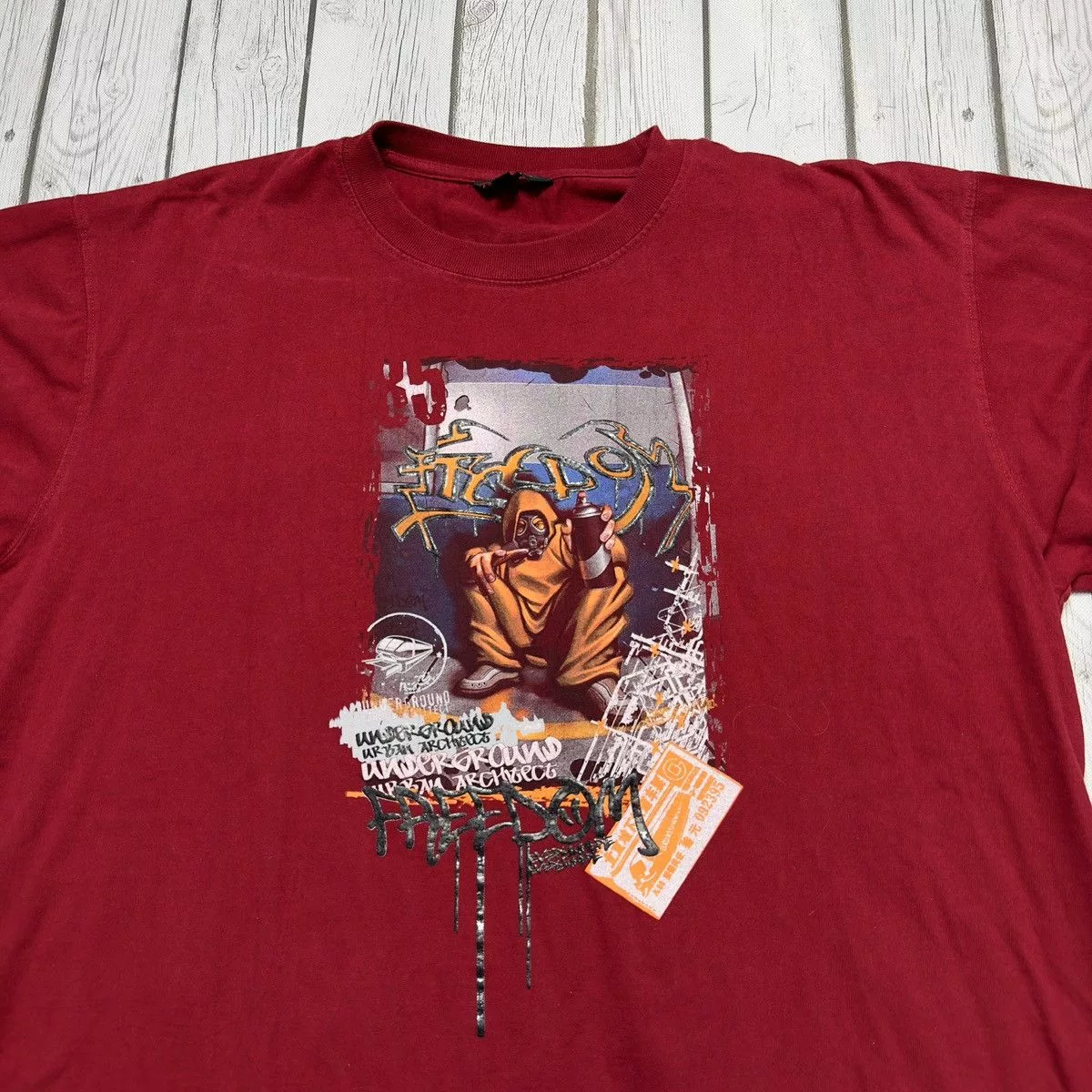 Vintage Short Sleeve T Shirts Vintage Freedom tee Red