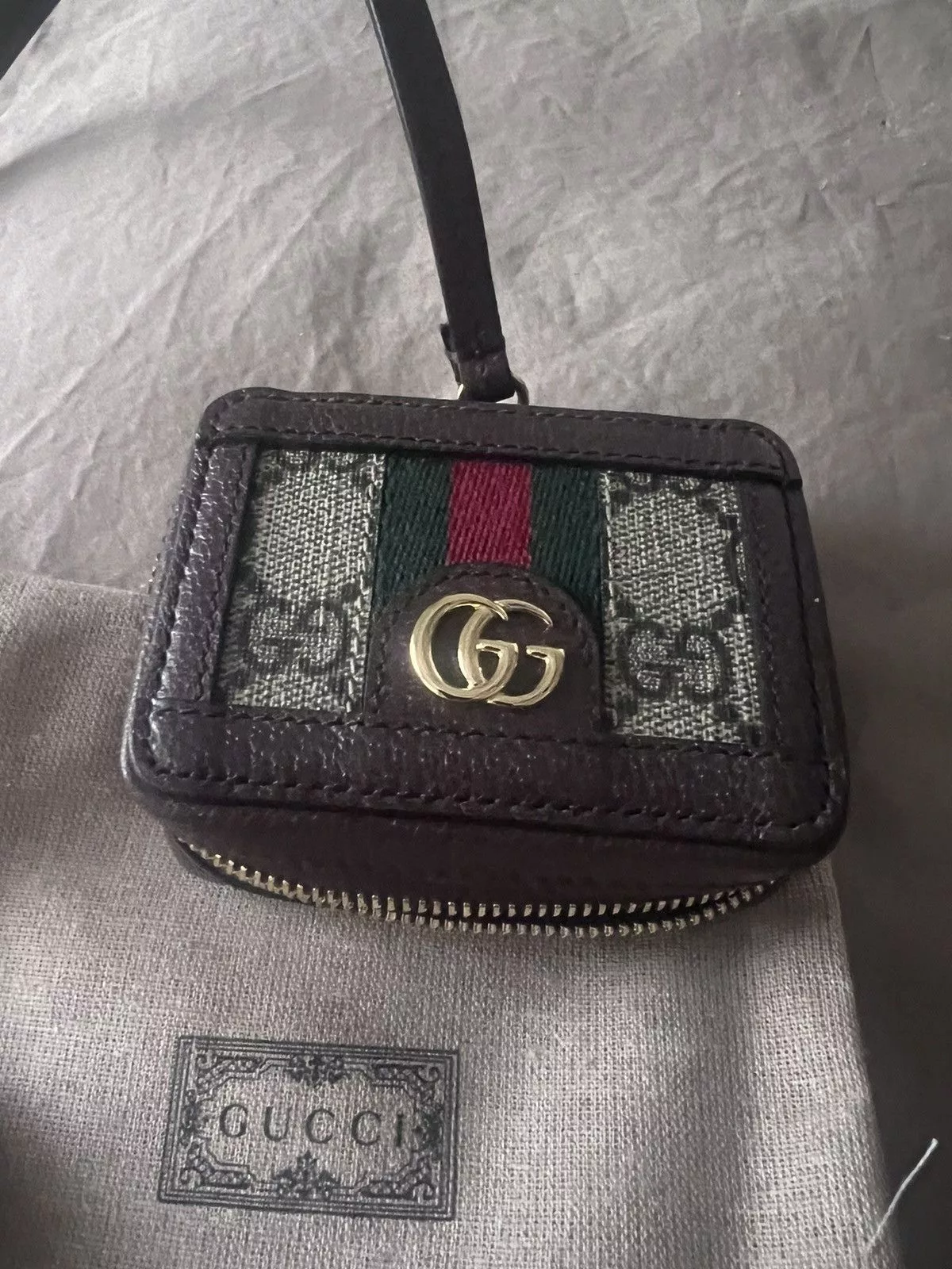 Gucci Miscellaneous Gucci AirPod case/lanyard Brown