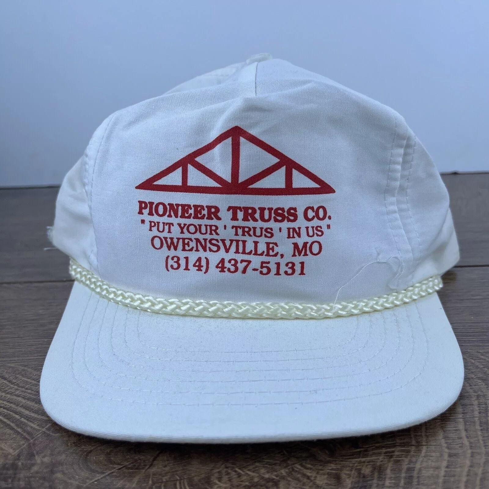 Other Hats Other Pioneer Truss Co Hat Snapback White Adjustable Hat Owensvill