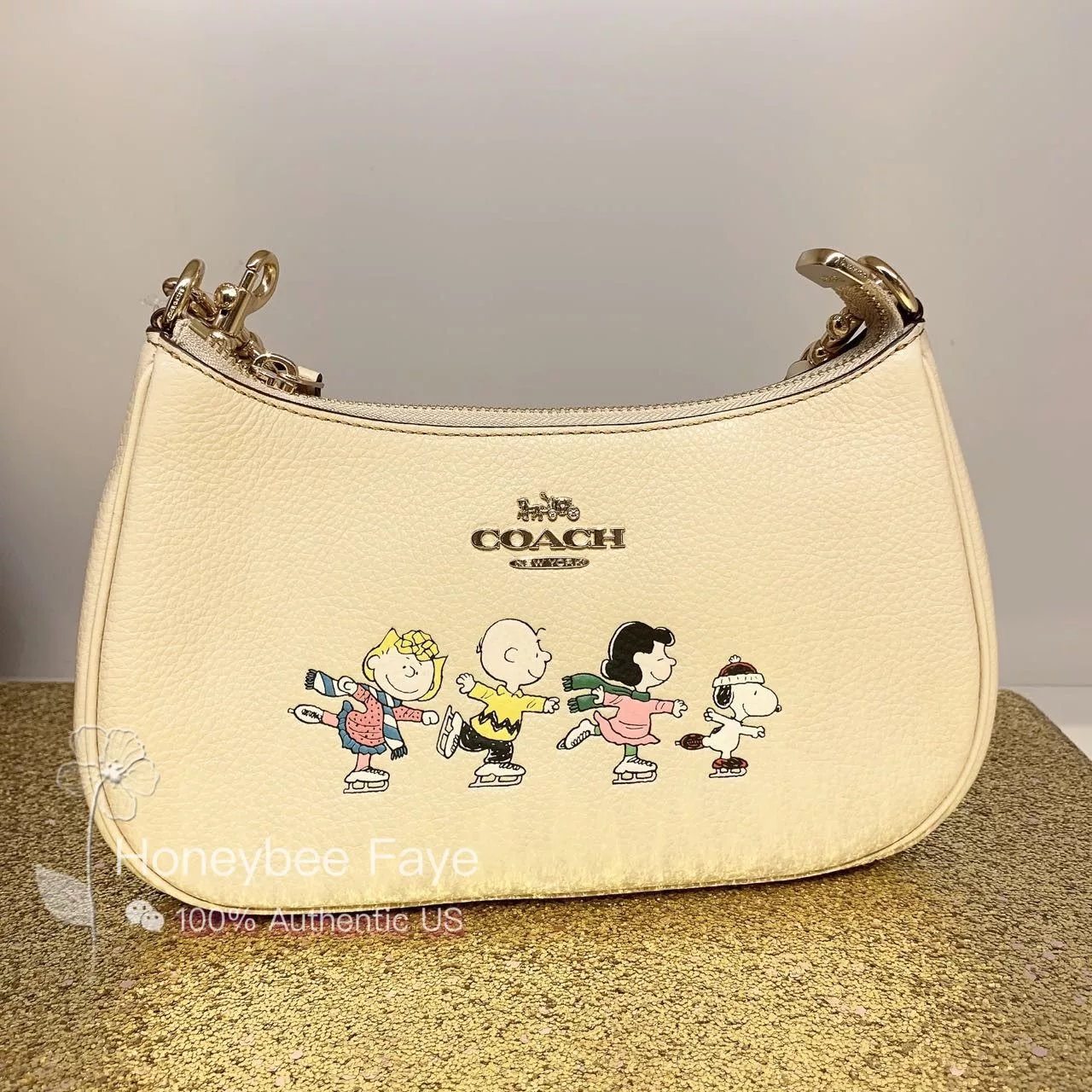 Coach Shoulder Bags Coach Peanuts Teri Shoulder Bag With Snoopy And Friends Motif Multi