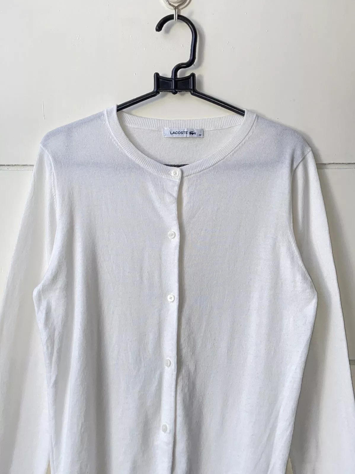 Lacoste Light Jackets LACOSTE White Cardigan