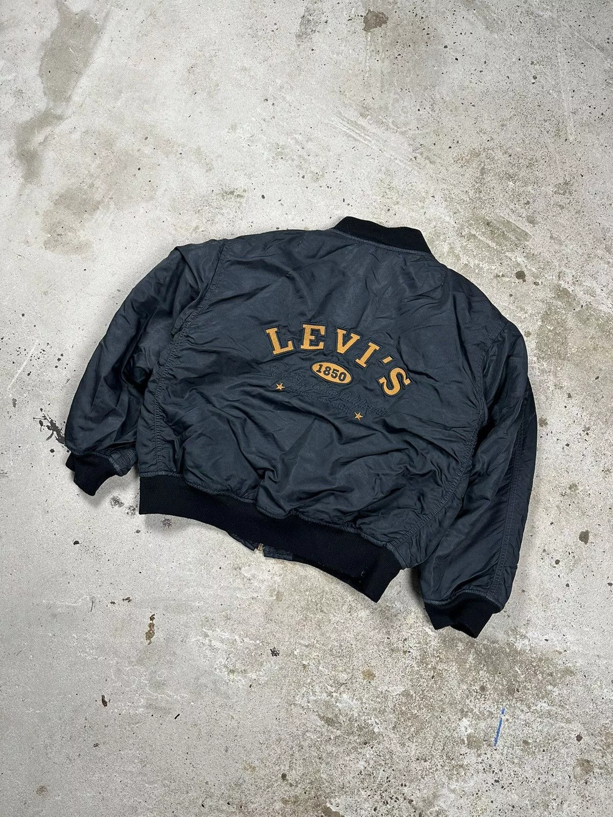 Levi's Bombers Levi's × Vintage Vintage 90s Levi’s Nylon Big Logo Bomber Jacket Black