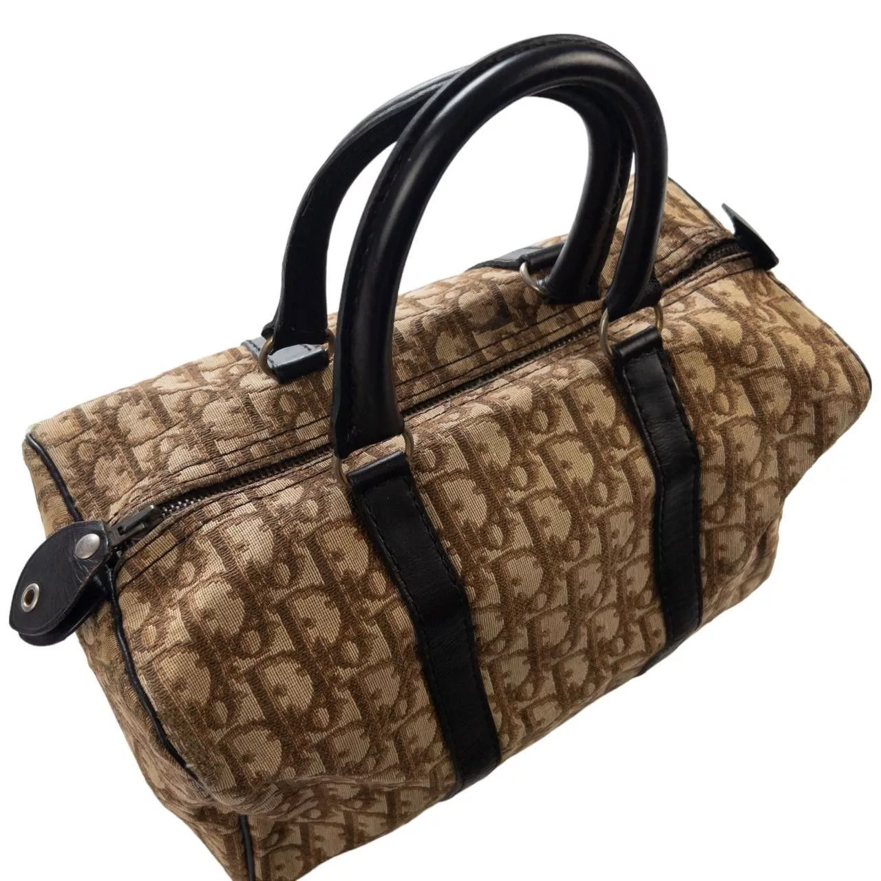 Dior Handle Bags Vintage Dior Monogram Handbag Brown