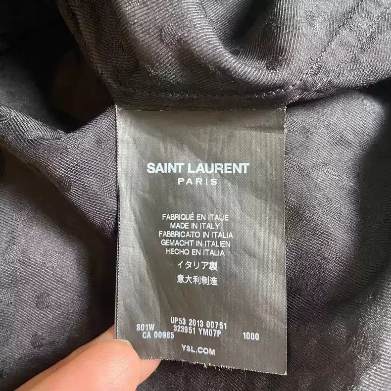 Saint Laurent Paris Shirts Button Ups Saint Laurent Paris Saint Laurent slp14ss mulberry silk dark dot shirt Black